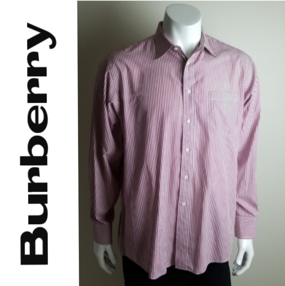 Burberry Button Down Shirt  - Size 16.5 / 34 - Picture 2 of 8